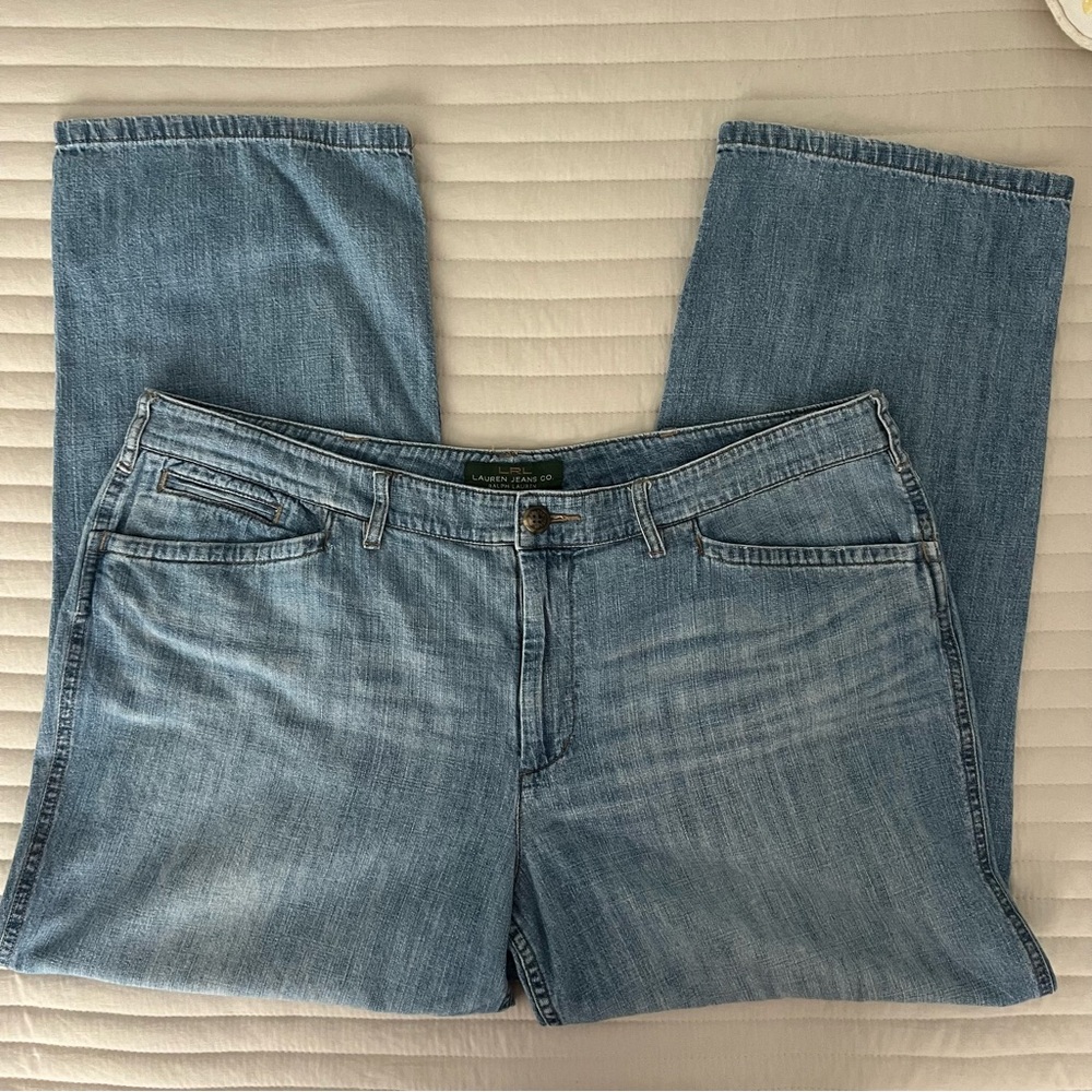 Y2K LRL Lauren Jeans Co. Ralph Lauren Women’s Light Wash Straight leg Denim Jean